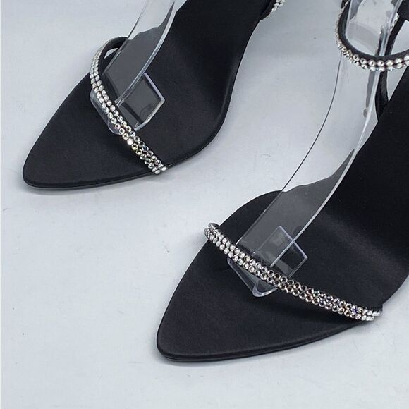 SAINT LAURENT Gippy 90 Crystal Embellished Sandals - Picture 9 of 14